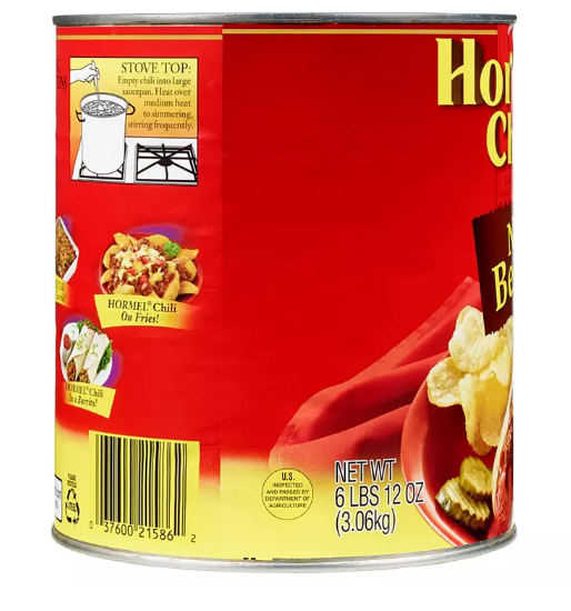 Hormel Chili No Beans (108 oz.)