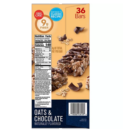 Fiber One Oats and Chocolate Chewy Bars (1.4 oz., 36 ct.)