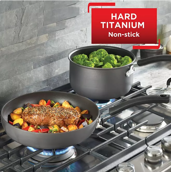 T-fal Ultimate Hard Anodized Nonstick 3-Piece Fry Pan Set