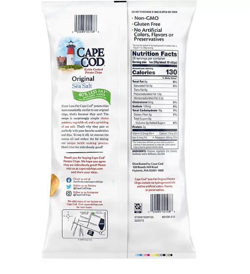 Cape Cod Reduced-Fat Kettle Chips (28 oz.)