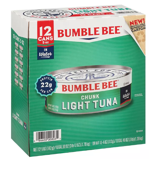 Bumble Bee Chunk Light Tuna in Water (5 oz., 24 ct.)