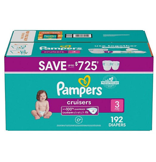 Pampers Cruisers Stay-Put Fit Diapers (Sizes:3-7)