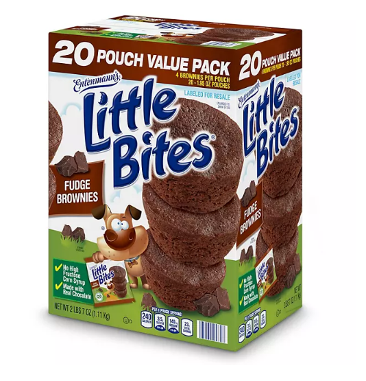 Entenmann's Little Bites Fudge Brownie Mini Muffins (1.95 oz., 20 pk.)