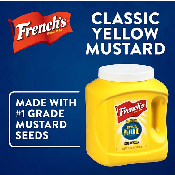 French's 100% Natural Classic Yellow Mustard (105 oz.)