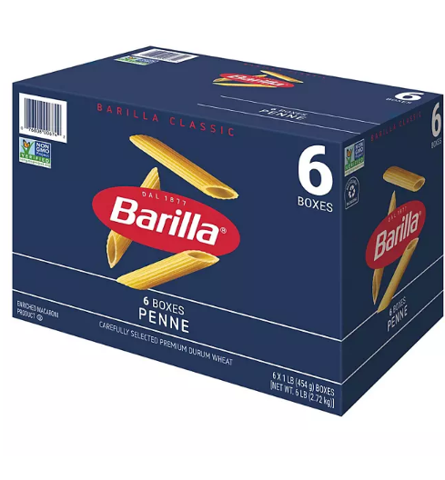 Barilla Classic Blue Box Pasta Penne (16 oz., 6 pk.)