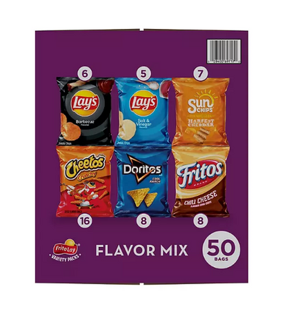 Frito-Lay Flavor Mix Chips and Snacks Variety Pack (50 pk.)