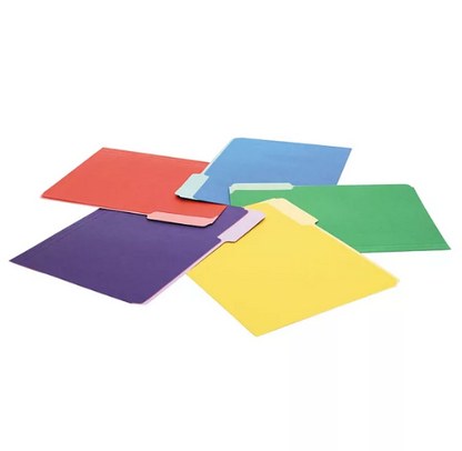 Universal File Folders, 1/3 Cut One-Ply Tab, Legal, Bright Green/Light Green, 100/Box (Various Types)