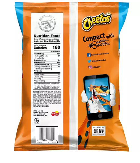 Cheetos Crunchy Cheddar Cheese Flavored Snacks (17.37 oz.)(2 PK)