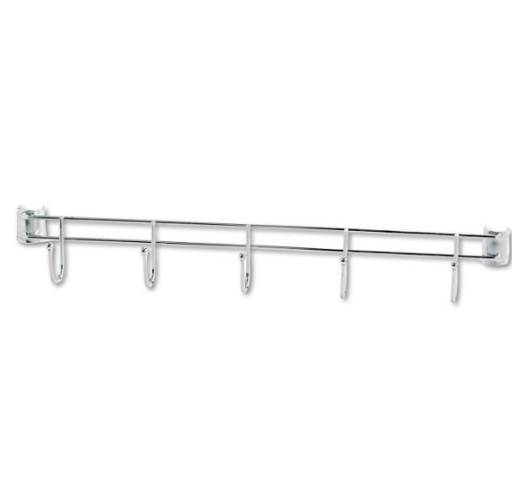 Alera 24" Hook Bars For Wire Shelving, Silver - 2 pack