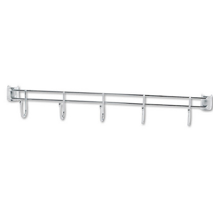 Alera 24" Hook Bars For Wire Shelving, Silver - 2 pack