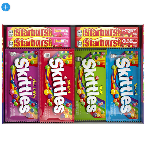 Starburst and Skittles Chewy Candy Variety Box (62.79 oz., 30 ct.)