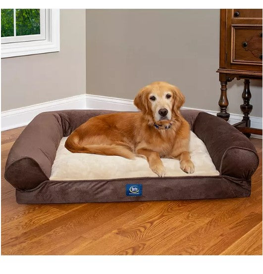 Serta XL Round Bolster Couch Pet Bed, 40" x 30" (Choose Your Color)