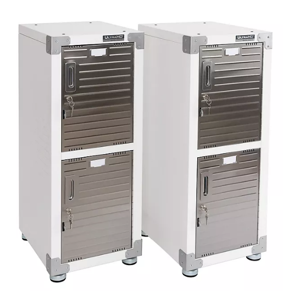 Seville Classics UltraHD 4-Door Stackable Locker Cabinets, 15" W x 18" D x 73.9" H