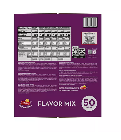 Frito-Lay Flavor Mix Chips and Snacks Variety Pack (50 pk.)