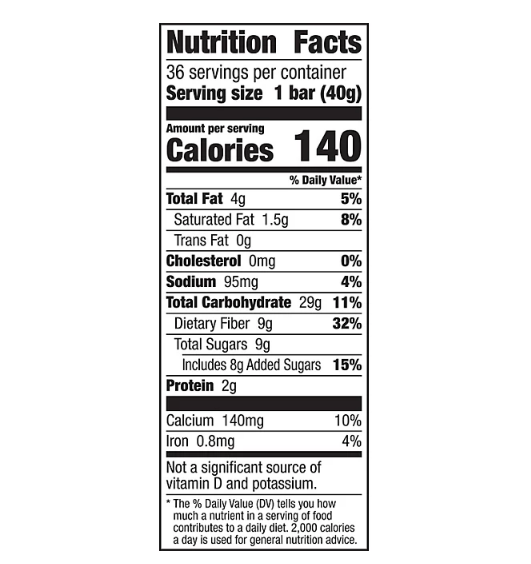 Fiber One Oats and Chocolate Chewy Bars (1.4 oz., 36 ct.)