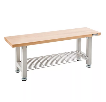 UltraHD 48" Wood Seating Bench with Storage Shelf