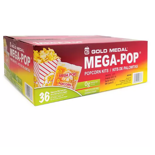 Gold Medal Mega Pop Popcorn Kit (6 oz. kit, 36 ct.)