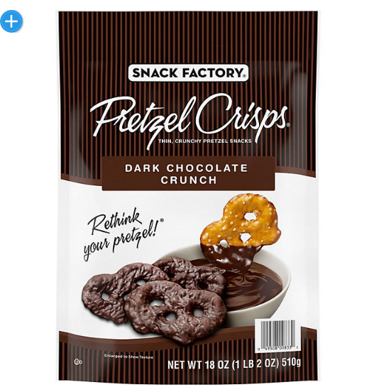 Snack Factory Pretzel Crisps, Dark Chocolate Crunch (18 oz.)