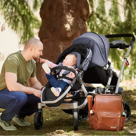 Hannah & Sophia Soho Traverse Diaper Backpack, Cognac