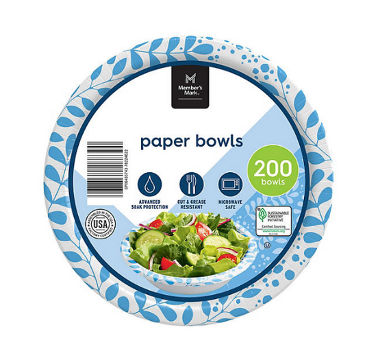 Member's Mark Ultra Snack/Dip Paper Bowls (12 oz., 200 ct.)