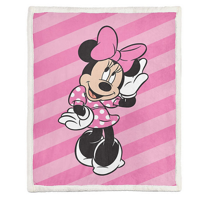 Disney's Minnie Mouse So Pretty 70" x 90" Sherpa Back Blanket