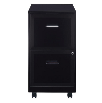 Hirsh 18" Deep 2-Drawer Mobile Letter Width Vertical File Cabinet (Assorted Colors)