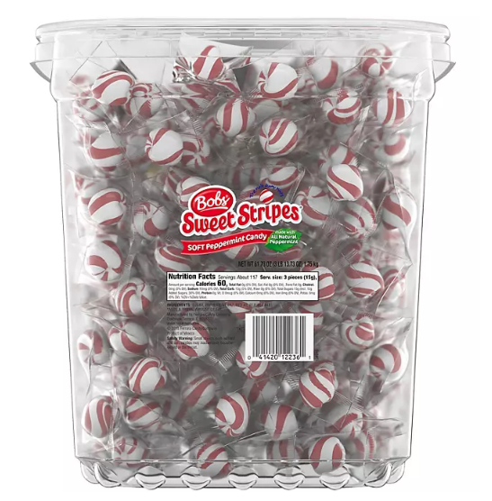 Bobs Sweet Stripes Soft Peppermints (61.73 oz., 350 ct.)