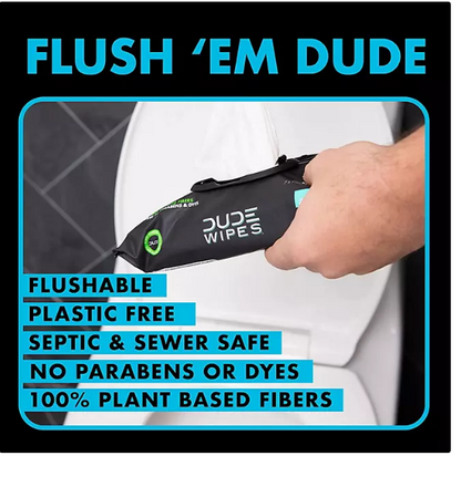 DUDE Wipes, Flushable Wipes, Extra Large, Fragrance-Free Wipes (400 ct.)