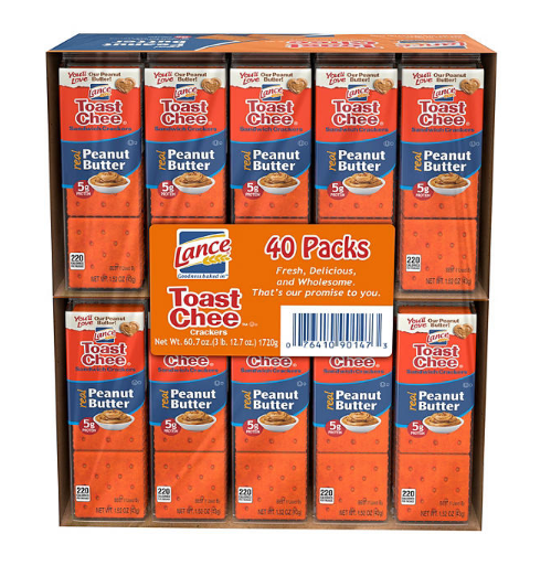 Lance ToastChee Peanut Butter Crackers (1.52 oz., 40 ct.)