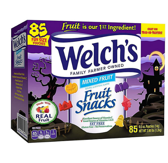 Welch's Halloween Mixed Fruit Snacks (0.5 oz., 85 pk.)