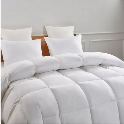 Serta All-Season White Goose Feather and Down Fiber Comforter (Various Sizes)