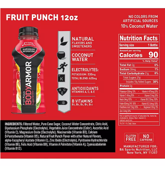 BODYARMOR Sports Drink Variety Pack (12 fl. oz., 24 pk.)