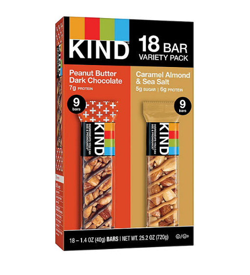 KIND Peanut Butter Dark Chocolate and Caramel Almond & Sea Salt (18 ct.)