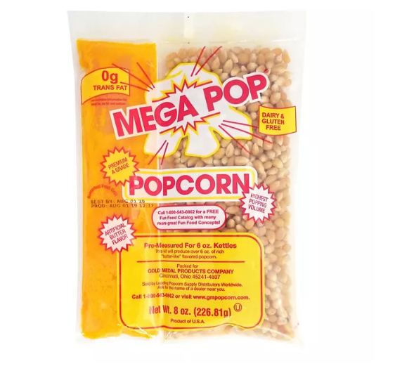 Gold Medal Mega Pop Popcorn Kit (6 oz. kit, 36 ct.)