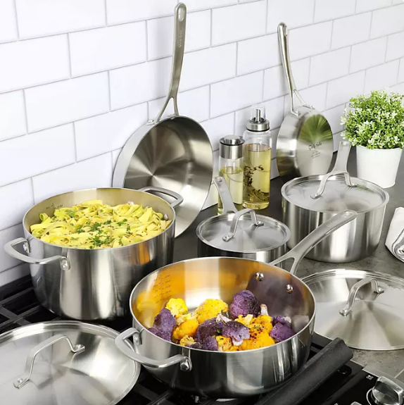 Sur La Table 10-Piece Stainless Steel Cookware Set