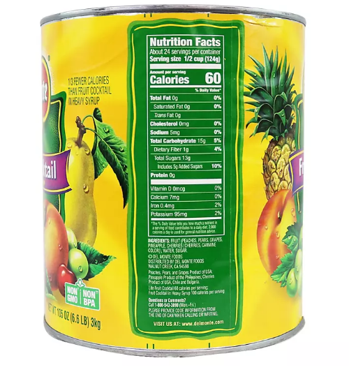 Del Monte Fruit Cocktail in Light Syrup (106 oz.)