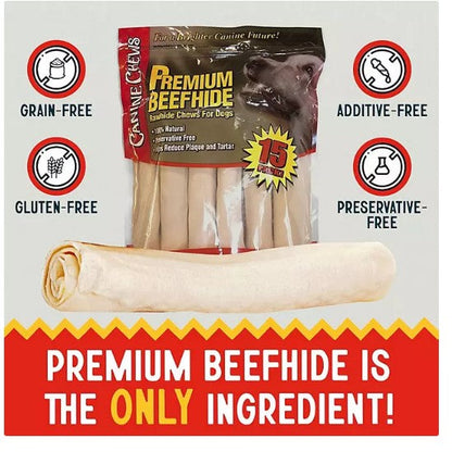 Canine Chews Premium All-Natural Beef Hide Canine Retrievers (15 ct.)