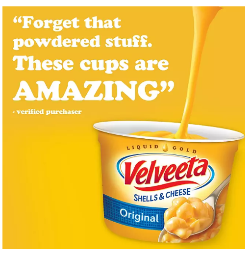 Velveeta Shells and Cheese Original Microwavable Sauce Cups (12 ct.)