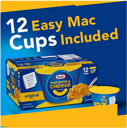 Kraft Original Macaroni and Cheese Easy Microwavable Dinner (12 pk.)