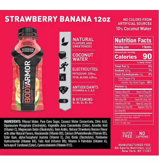 BODYARMOR Sports Drink Variety Pack (12 fl. oz., 24 pk.)