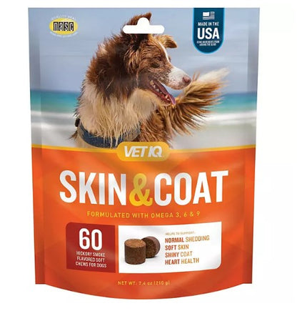 VETIQ Skin & Coat Soft Dog Chews, Hickory Smoke Flavored (60 ct., 2 pk.)