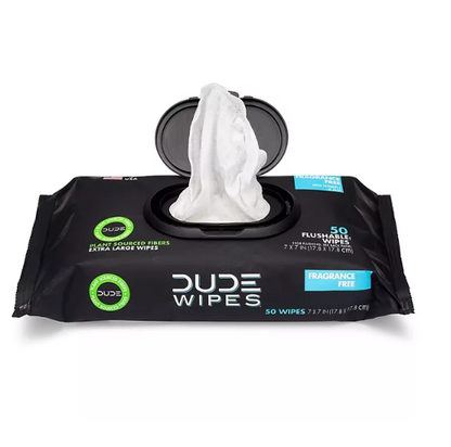 DUDE Wipes, Flushable Wipes, Extra Large, Fragrance-Free Wipes (400 ct.)