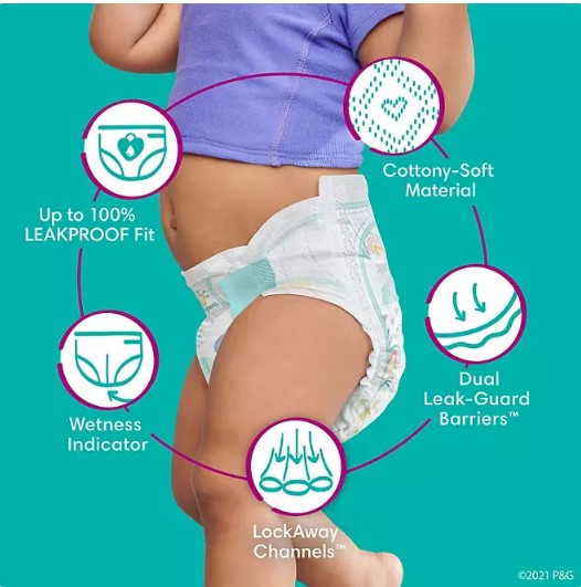 Pampers Cruisers Stay-Put Fit Diapers (Sizes:3-7)