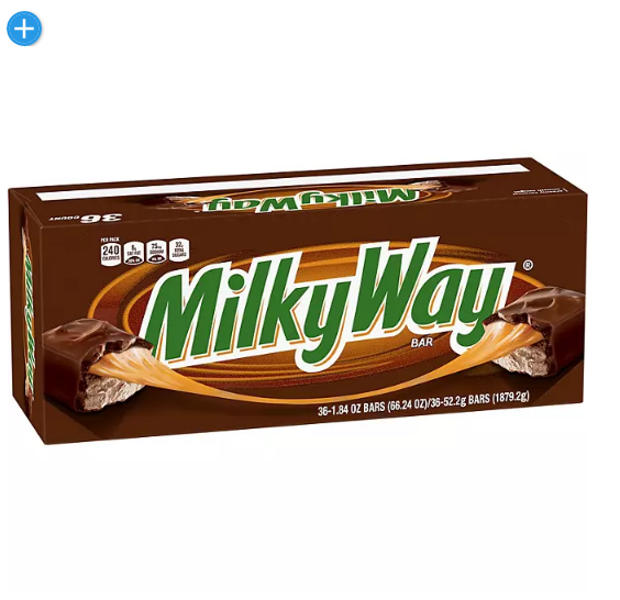 Milky Way Full Size Bulk Chocolate Candy Bars (1.84 oz., 36 ct.)