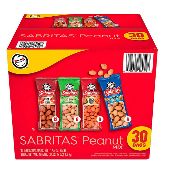 Sabritas Peanuts Variety Pack (30 pk.)