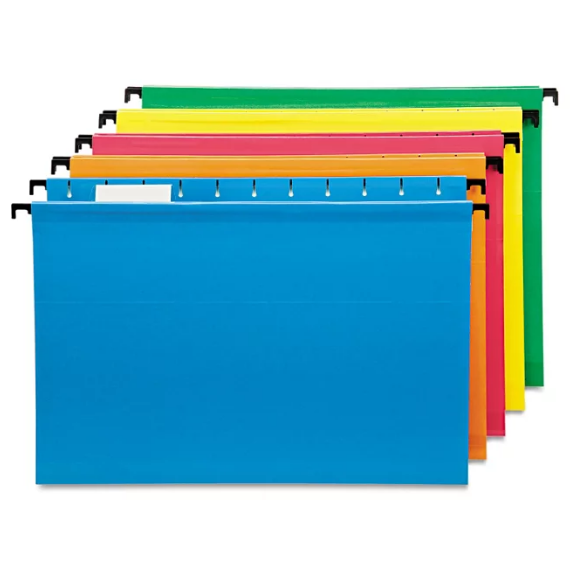 Pendaflex 1/5 Tab SureHook Hanging File Folders, Assorted Colors (Letter, 20 ct.)