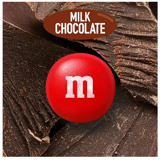 M&M’S Milk Chocolate Red Candy, Bulk Candy in Resealable Pack (3.5 lbs.)