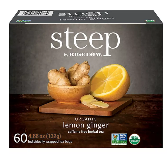 steep by Bigelow Lemon Ginger Herbal Tea ( 60 ct.)