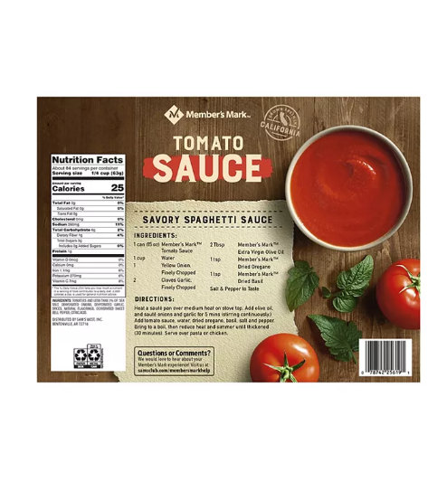 Member's Mark Tomato Sauce (15 oz., 12 ct.)