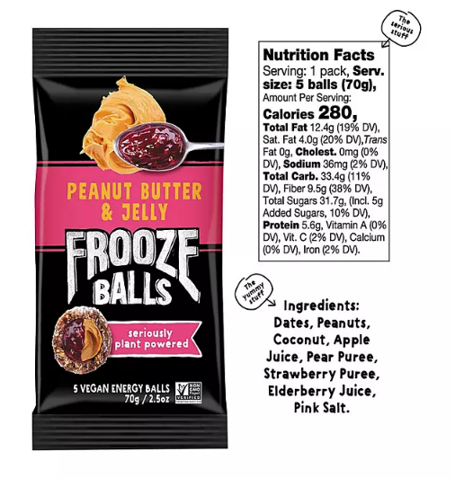 Frooze Balls Plant Based Protein Ball Variety Pack (2.5 oz., 6 pk.)